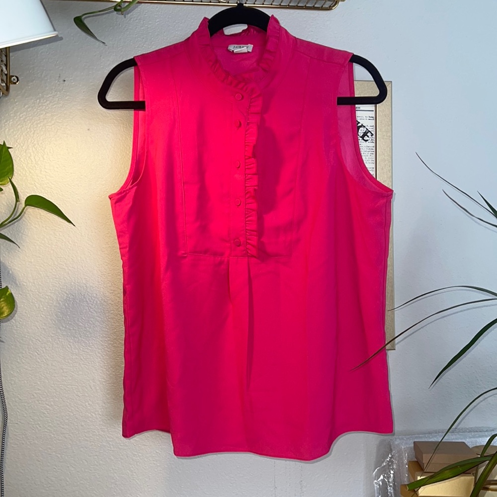 J Crew, size 10 hot pink blouse